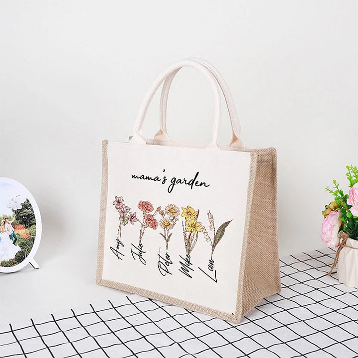 Mamas Garten ist ihre Kinder personalisierte Tragetaschen