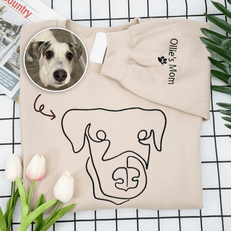 Sweat à capuche personnalisé brodé pour chien, sweat pour animal de compagnie, pull maman de chien, sweat à capuche unisexe brodé, cadeaux personnalisés pour les amoureuses des chiens maman grand-mère - Fête des Mères
