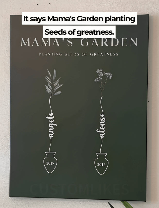 Personalisierte Mama' Garden Premium Leinwand