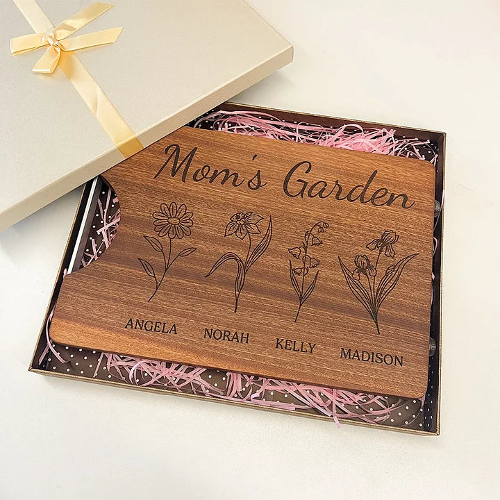 Mamas Garten ist ihr Kinder Personalisiertes Schneidebrett