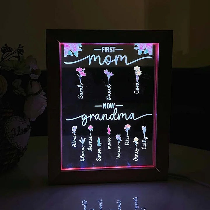 D'abord Maman Maintenant Grand-mère - Cadre Plaque Acrylique Personnalisé