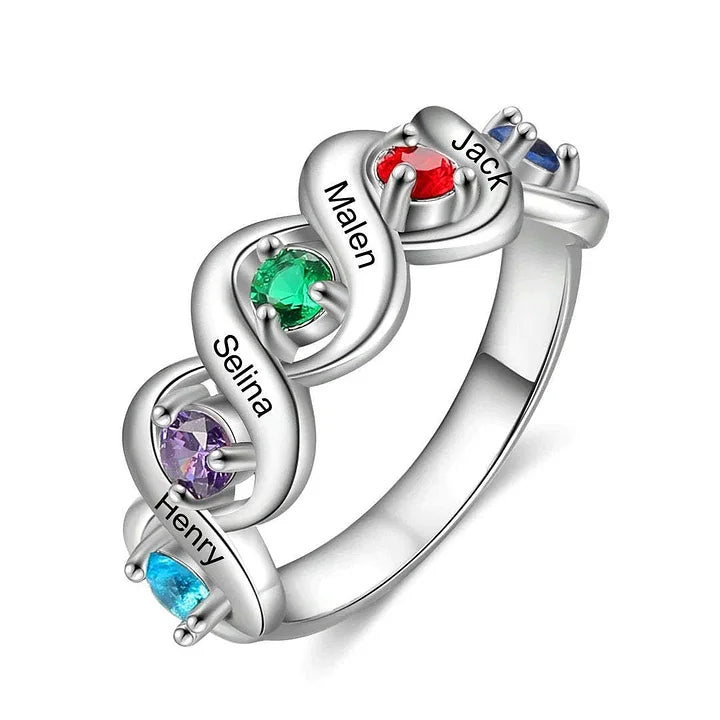 Collier Infini Pierre de Naissance Cadeau pour Maman Grand-mère Maman