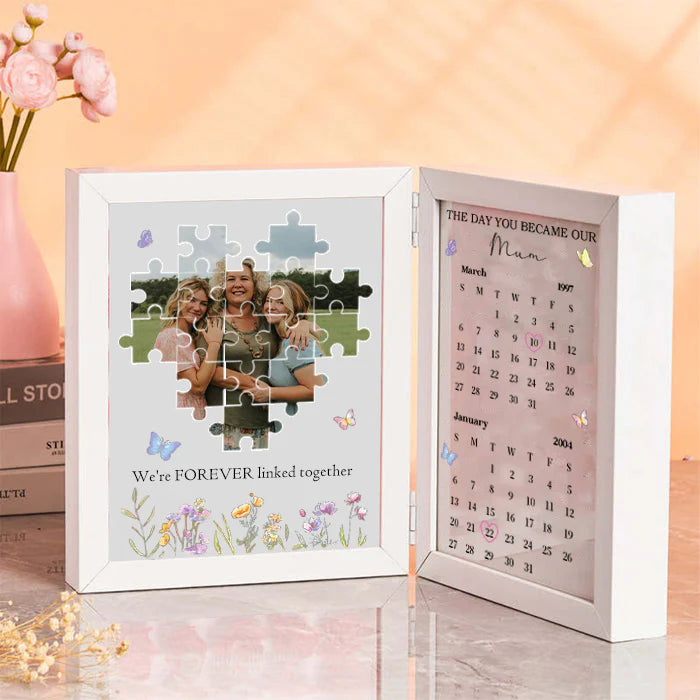 Individueller Puzzle-Bilderrahmen „Der Tag, an dem du unsere Mama wurdest“ 