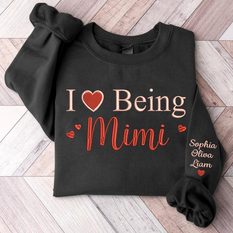 J'adore être Mimi Valentine et Sweat-shirt brodé pour enfants