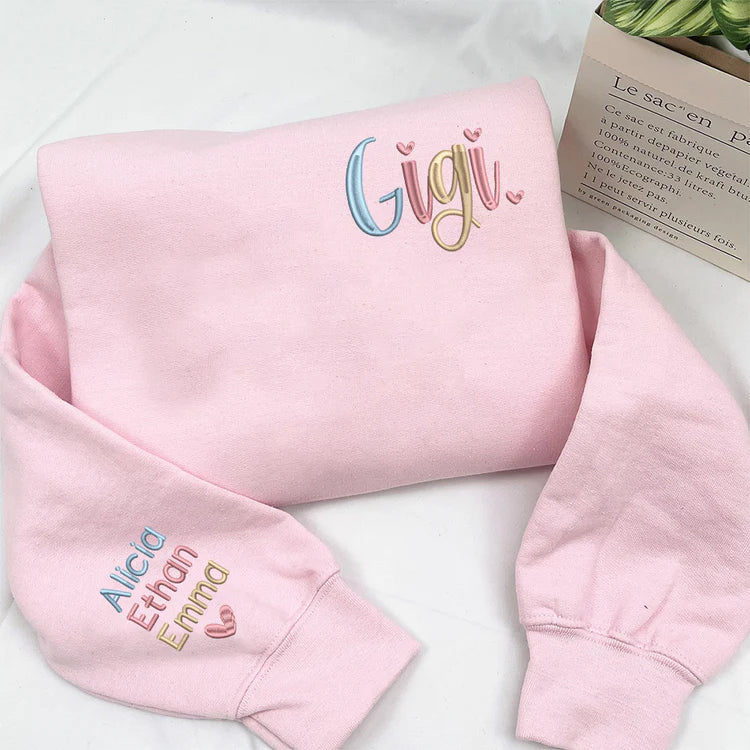 Besticktes Gigi Trend Sweatshirt - Geschenk für Mama, Papa, Oma, Opa