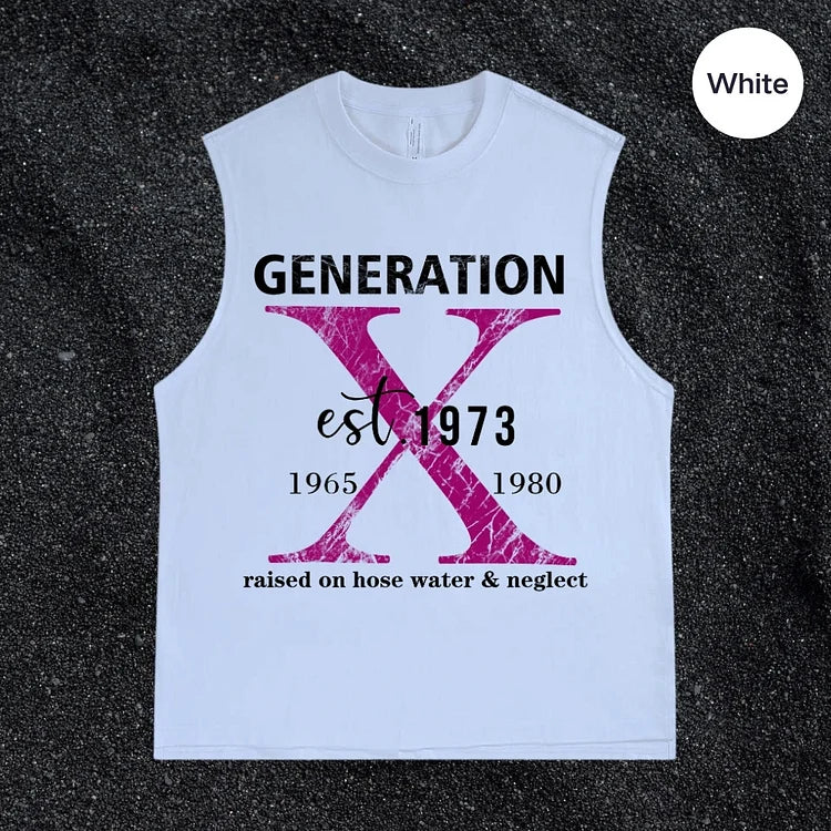 Débardeur GenX | Rose personnalisée X EST personnalisée pour la génération 1965-1980