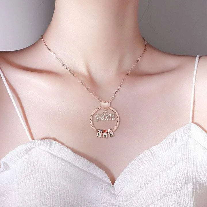 Collar de amor personalizado con cuentas de nombre Regalo para mamá, abuela, mamá