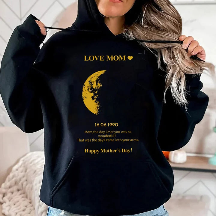 Benutzerdefiniertes ECHTES MONDPHASE Sweatshirt für Mama - Muttertagsgeschenk