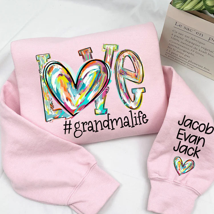 Sudadera Love Grandma and Mom Life Color Trend - Regalo para Mamá