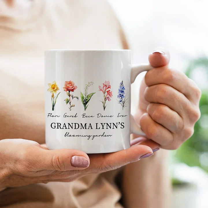 Mamas Garten ist ihre Kinder Personalisierte Tasse Geschenk für Mama Oma