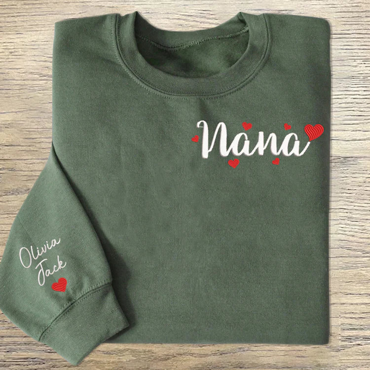 Besticktes Nana-Sweatshirt – Geschenk für Mama, Papa, Oma, Opa