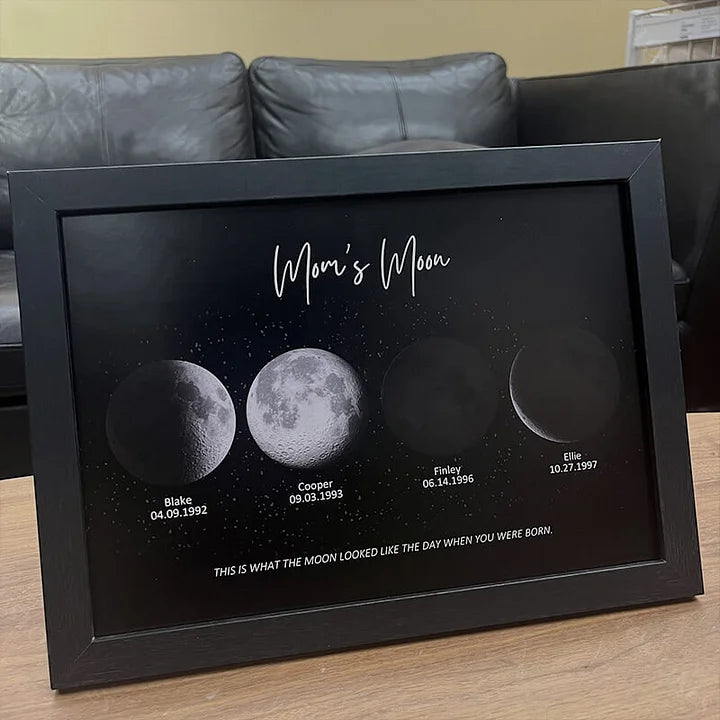 🎁Muttertagsgeschenk🌔Individueller Mond-Nachthimmel-Druck Familiengeschenk 