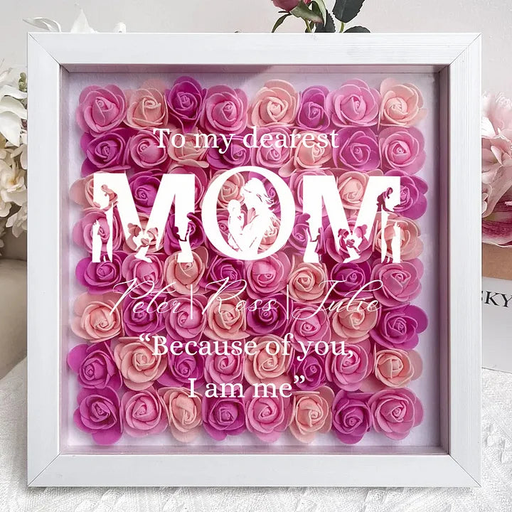 Gemütliche Mutterschaftsmomente – MOM Embrace Baby Flower Shadow Box, kreatives Muttergeschenk