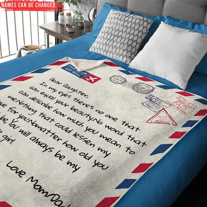 Coperta con Lettera Personalizzata Regalo per Compleanno della Figlia