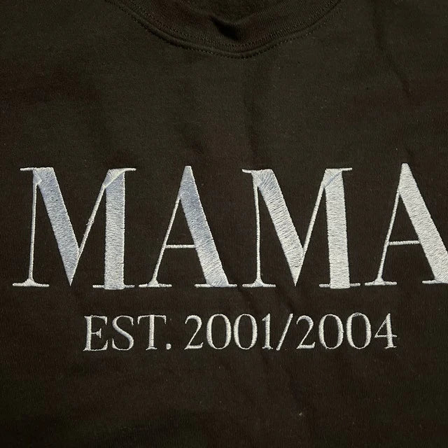 Personalisiertes Mama Besticktes Sweatshirt, Benutzerdefinierter Mama-Stickerei-Hoodie, Neues Mama-Outfit