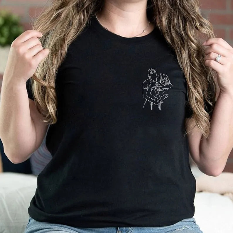 Personalisiertes Portrait vom Foto Sweatshirt Hoodie