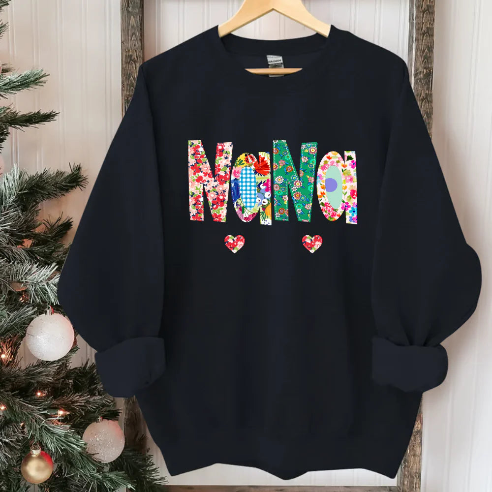 Sudadera personalizada de abuela con estampado de nietos - Regalo para mamá