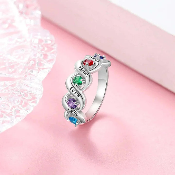 Collier Infini Pierre de Naissance Cadeau pour Maman Grand-mère Maman