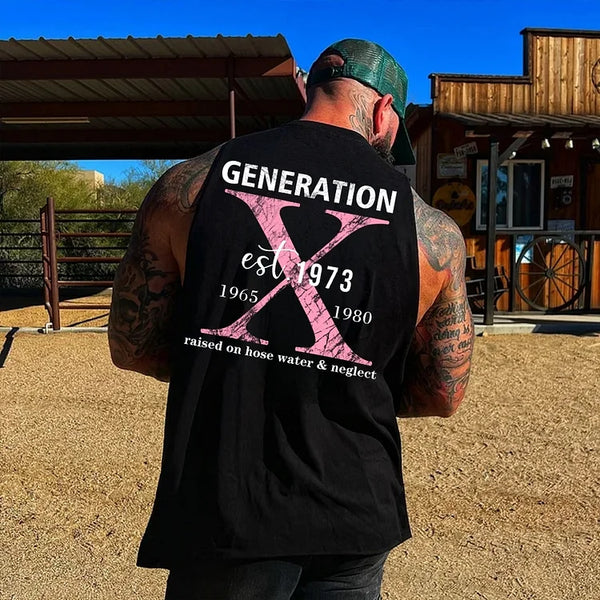 GenX Tank Top | Personalized Pink X Custom EST for 1965-1980 Generation