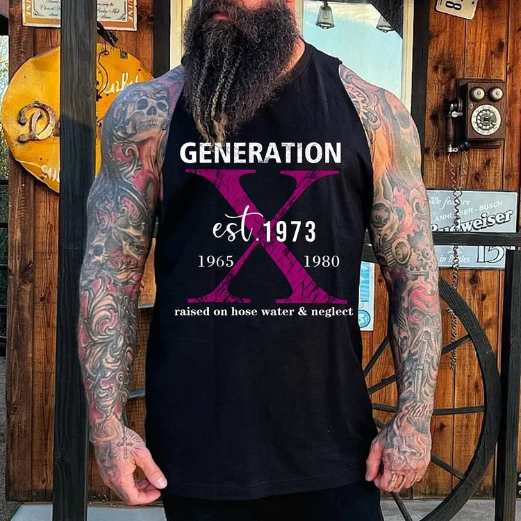 GenX Tank Top | Personalisierte Rose X Custom EST für die Generation 1965-1980
