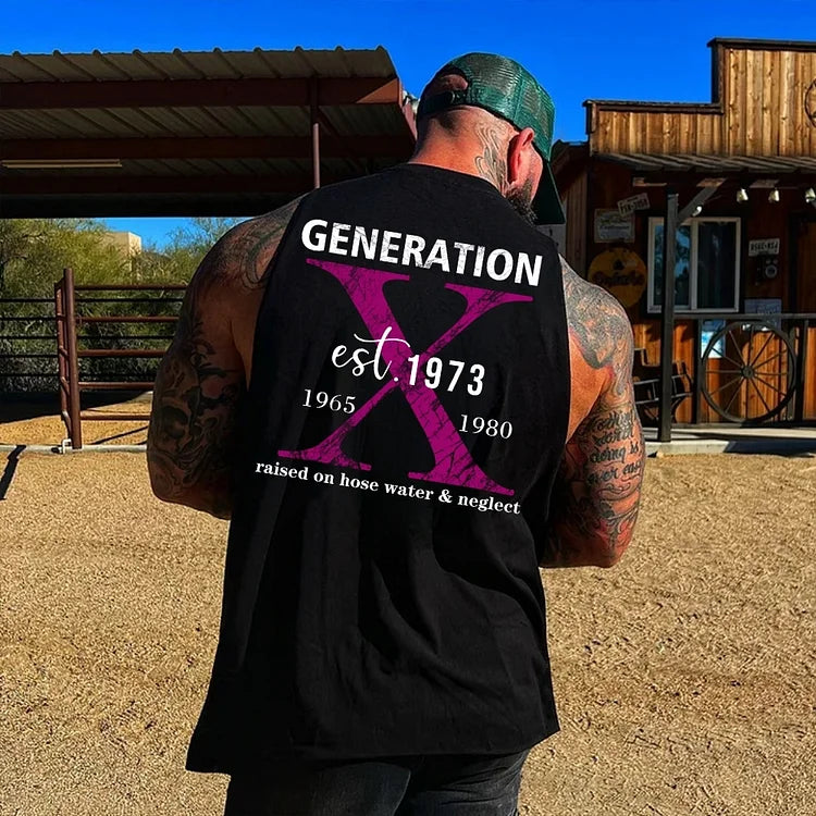 GenX Tank Top | Personalisierte Rose X Custom EST für die Generation 1965-1980
