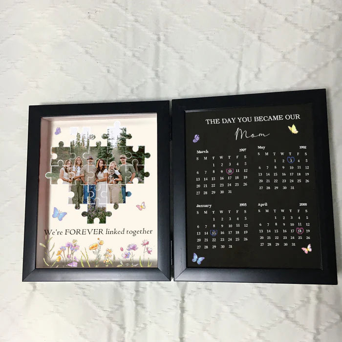 Individueller Puzzle-Bilderrahmen „Der Tag, an dem du unsere Mama wurdest“ 