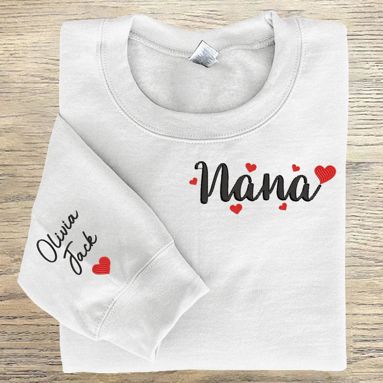 Besticktes Nana-Sweatshirt – Geschenk für Mama, Papa, Oma, Opa