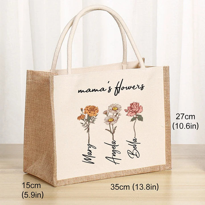 Mamas Garten ist ihre Kinder personalisierte Tragetaschen