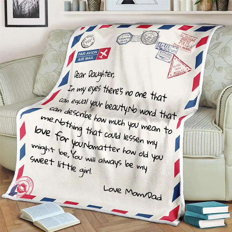Coperta con Lettera Personalizzata Regalo per Compleanno della Figlia