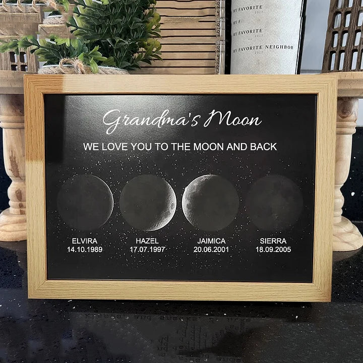 🎁Muttertagsgeschenk🌔Individueller Mond-Nachthimmel-Druck Familiengeschenk 
