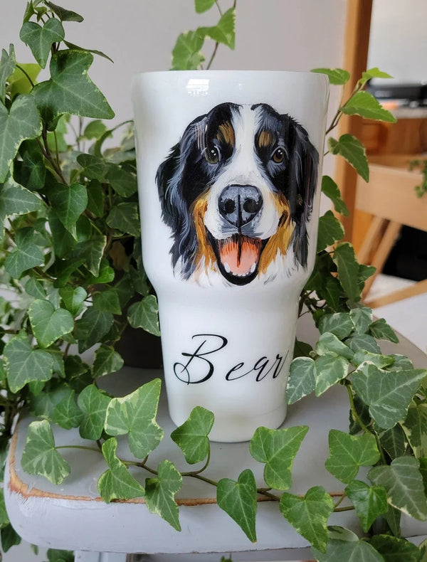 Personalized Hand Painted Pet Portrait Tumblers