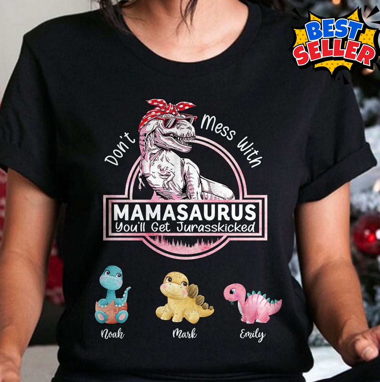 No te metas con Mamasaurus - Camiseta/Sudadera personalizada para mamá