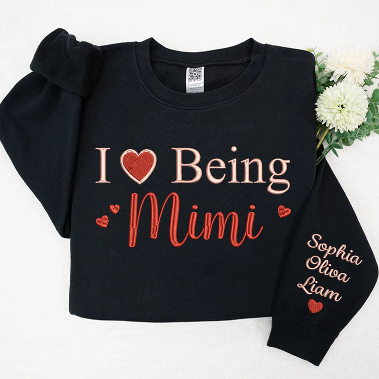 J'adore être Mimi Valentine et Sweat-shirt brodé pour enfants