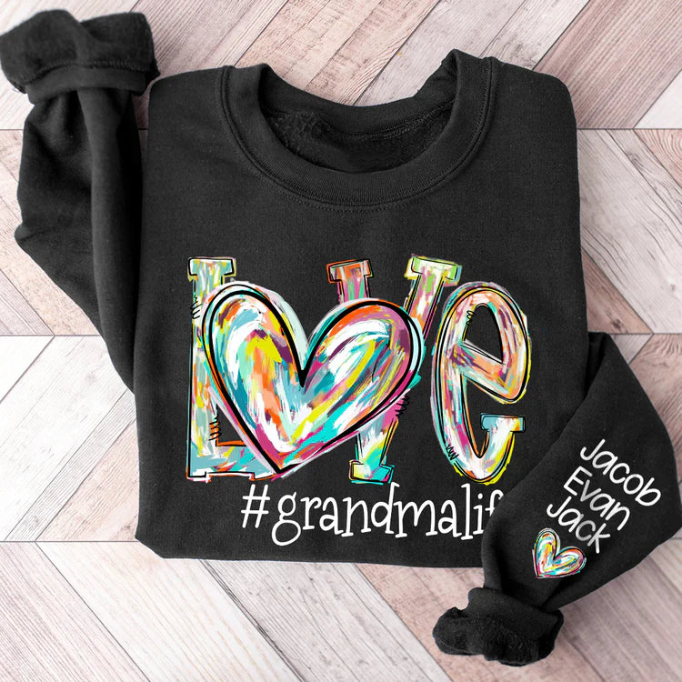 Sudadera Love Grandma and Mom Life Color Trend - Regalo para Mamá