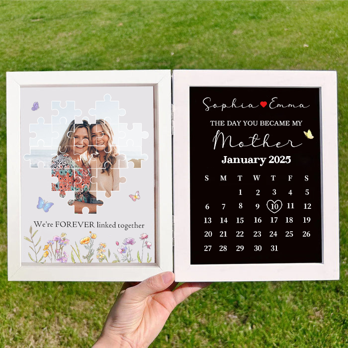 Cornice fotografica puzzle personalizzata Il giorno in cui sei diventata mia madre