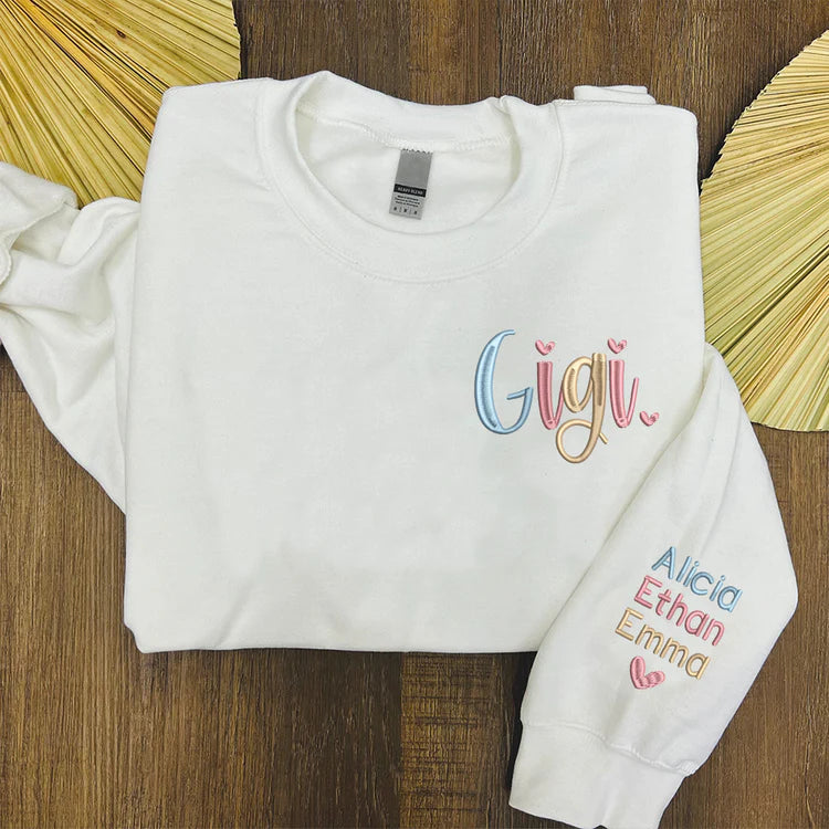 Besticktes Gigi Trend Sweatshirt - Geschenk für Mama, Papa, Oma, Opa