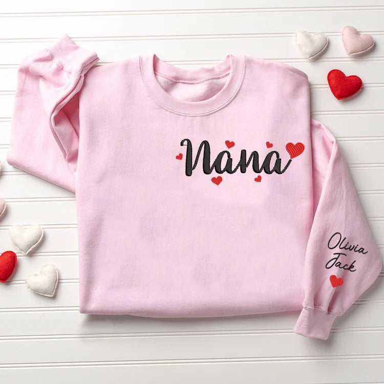 Besticktes Nana-Sweatshirt – Geschenk für Mama, Papa, Oma, Opa