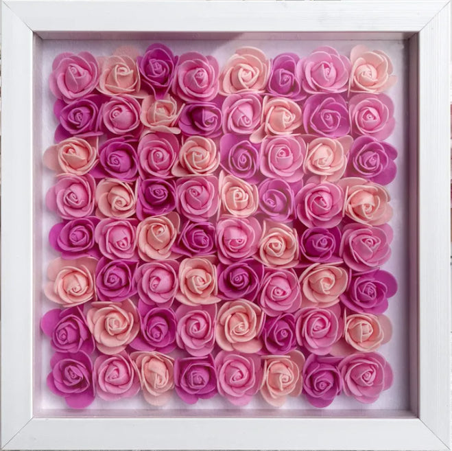 Mommy Hearts Grandma Hearts - Caja de sombra personalizada con flores para el Día de la Madre