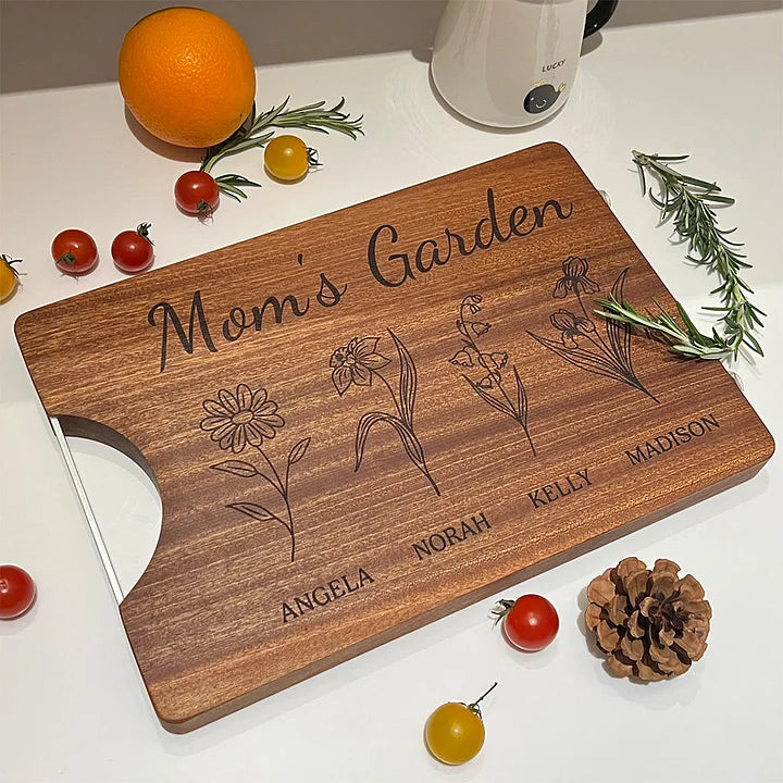 Mamas Garten ist ihr Kinder Personalisiertes Schneidebrett