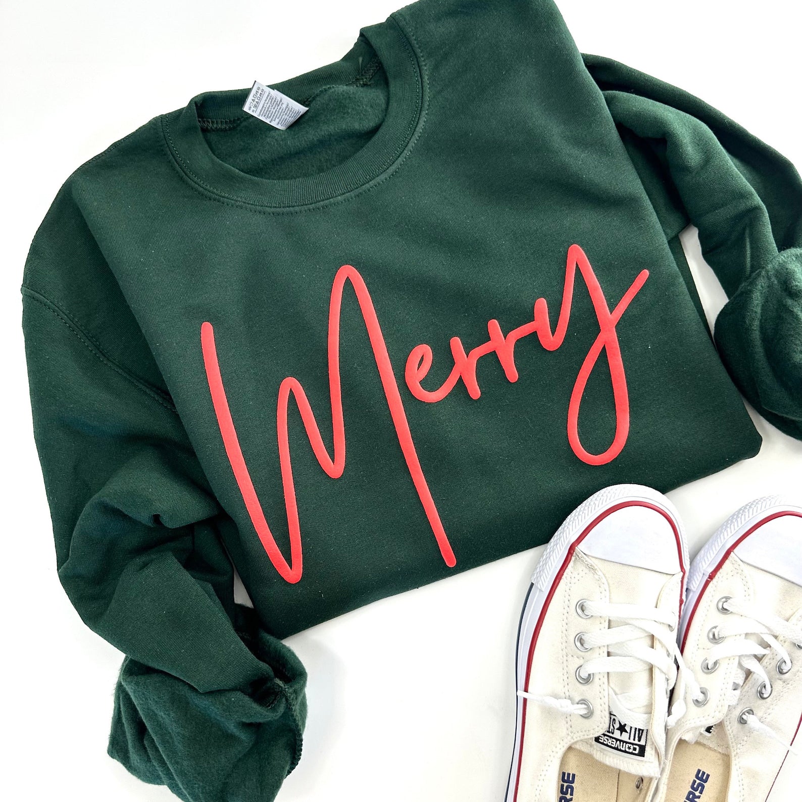 Sudadera personalizada para mamá con relieve y estampado puff con nombres de los niños en la manga