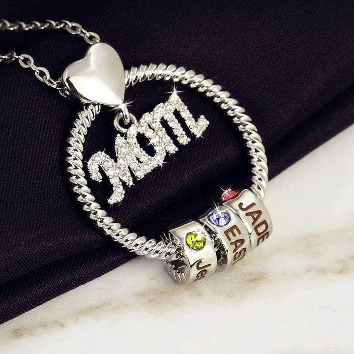 Collar de amor personalizado con cuentas de nombre Regalo para mamá, abuela, mamá
