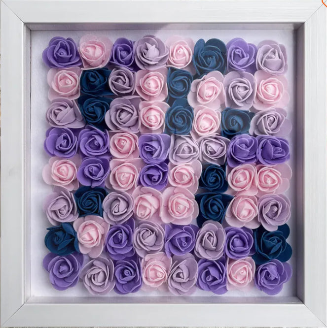Mommy Hearts Grandma Hearts - Caja de sombra personalizada con flores para el Día de la Madre