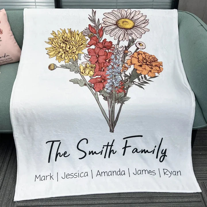 La manta de invierno personalizada de los hijos es el jardín de mamá