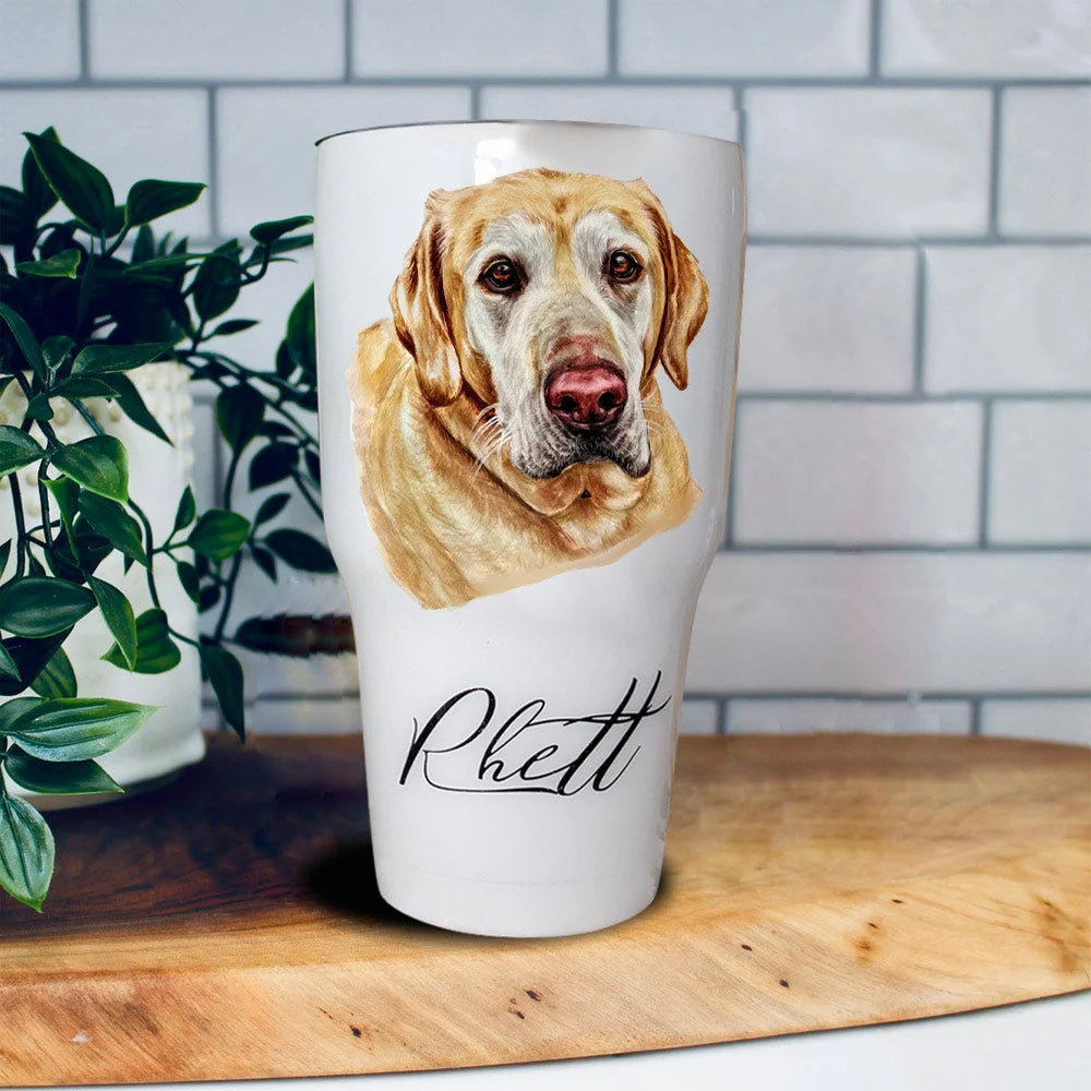 Gobelets personnalisés avec portrait d'animal peint à la main, cadeau d'anniversaire ou de Noël pour les amoureux des animaux
