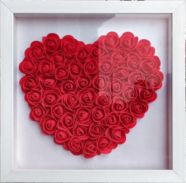 Mommy Hearts Grandma Hearts - Caja de sombra personalizada con flores para el Día de la Madre