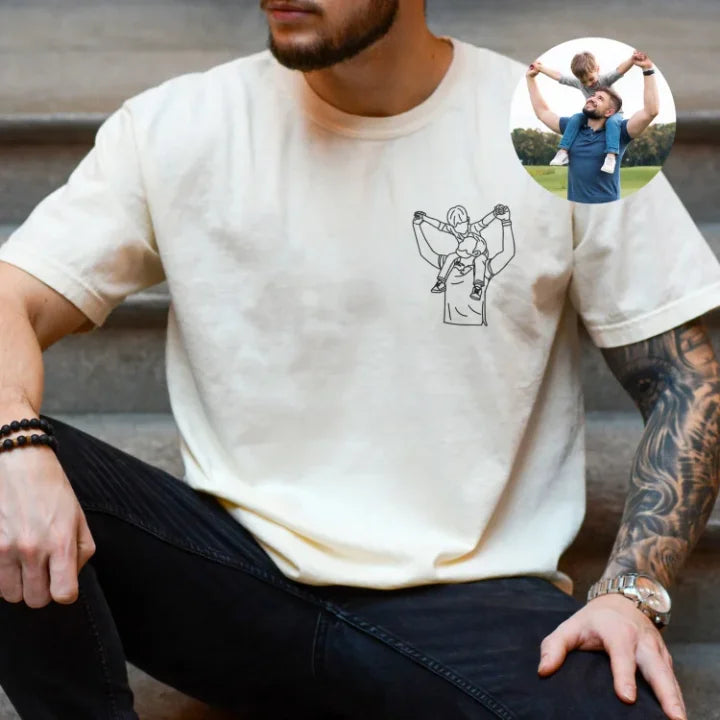 Personalisiertes Foto-Shirt für Papa, Vatertags-T-Shirt, personalisiertes Papa-Portrait-Shirt, Vatertagsgeschenke