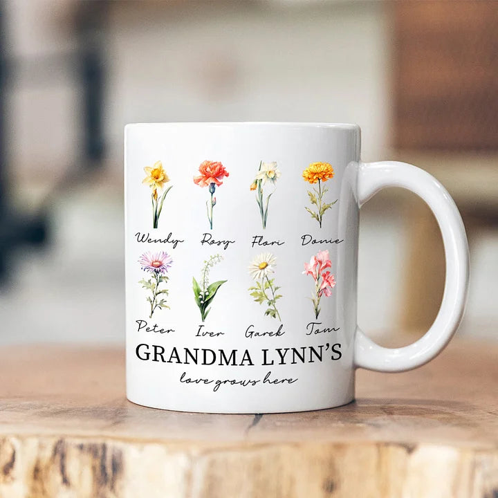 Mamas Garten ist ihre Kinder Personalisierte Tasse Geschenk für Mama Oma