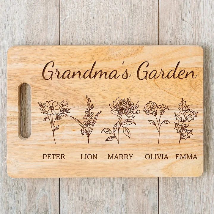Mamas Garten ist ihr Kinder Personalisiertes Schneidebrett