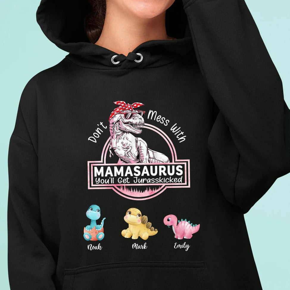 No te metas con Mamasaurus - Camiseta/Sudadera personalizada para mamá