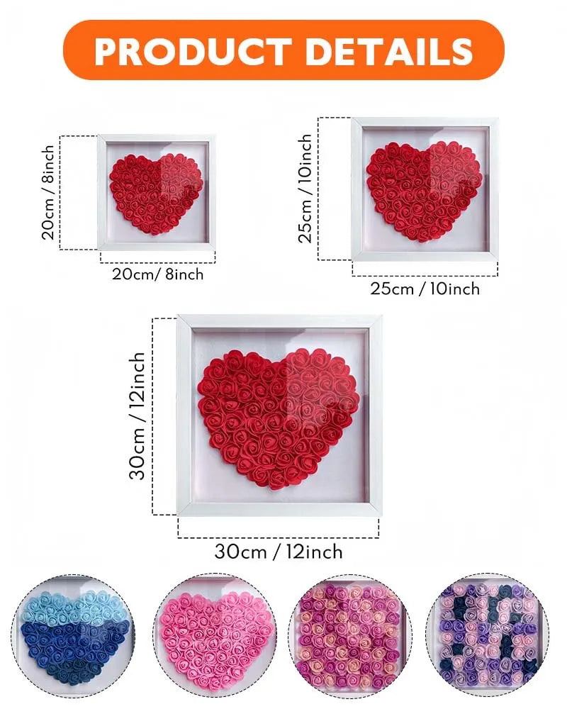 Caja de sombra personalizada y personalizada "Querida mamá, te amo para siempre" regalo de flores para mamá